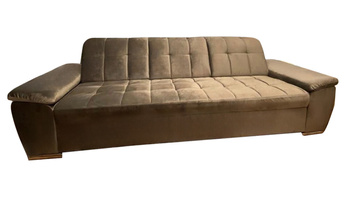 Nowoczesna sofa z funkcją spania brązowa NONA III