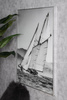 Grafika na szkle żeglujący statek SAILING BOAT
