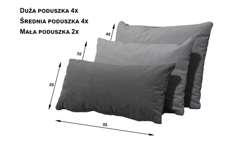 Sofa z funkcją spania + pojemniki na pościel + USB + CUP HOLDER + LEDY  kolor miodowy GRANDE