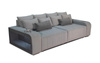 Sofa z funkcją spania + pojemniki na pościel + USB + CUP HOLDER + LEDY  kolor miodowy GRANDE