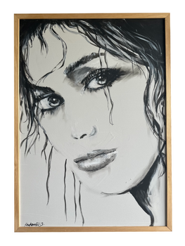 Obraz twarz kobiety malowany na płótnie - I