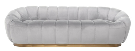 Ekskluzywna pikowana sofa jasno szara SABATINI