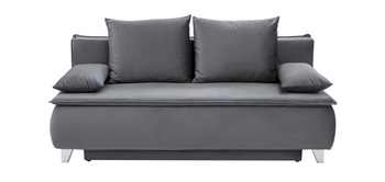 Nowoczesna mała sofa z funkcją spania + pojemnikiem na pościel INA