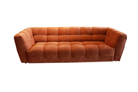 Nowoczesna sofa pikowana bez funkcji spania kolor ceglasty SKY