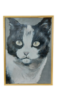 Obraz twarz kota malowany na płótnie - IV